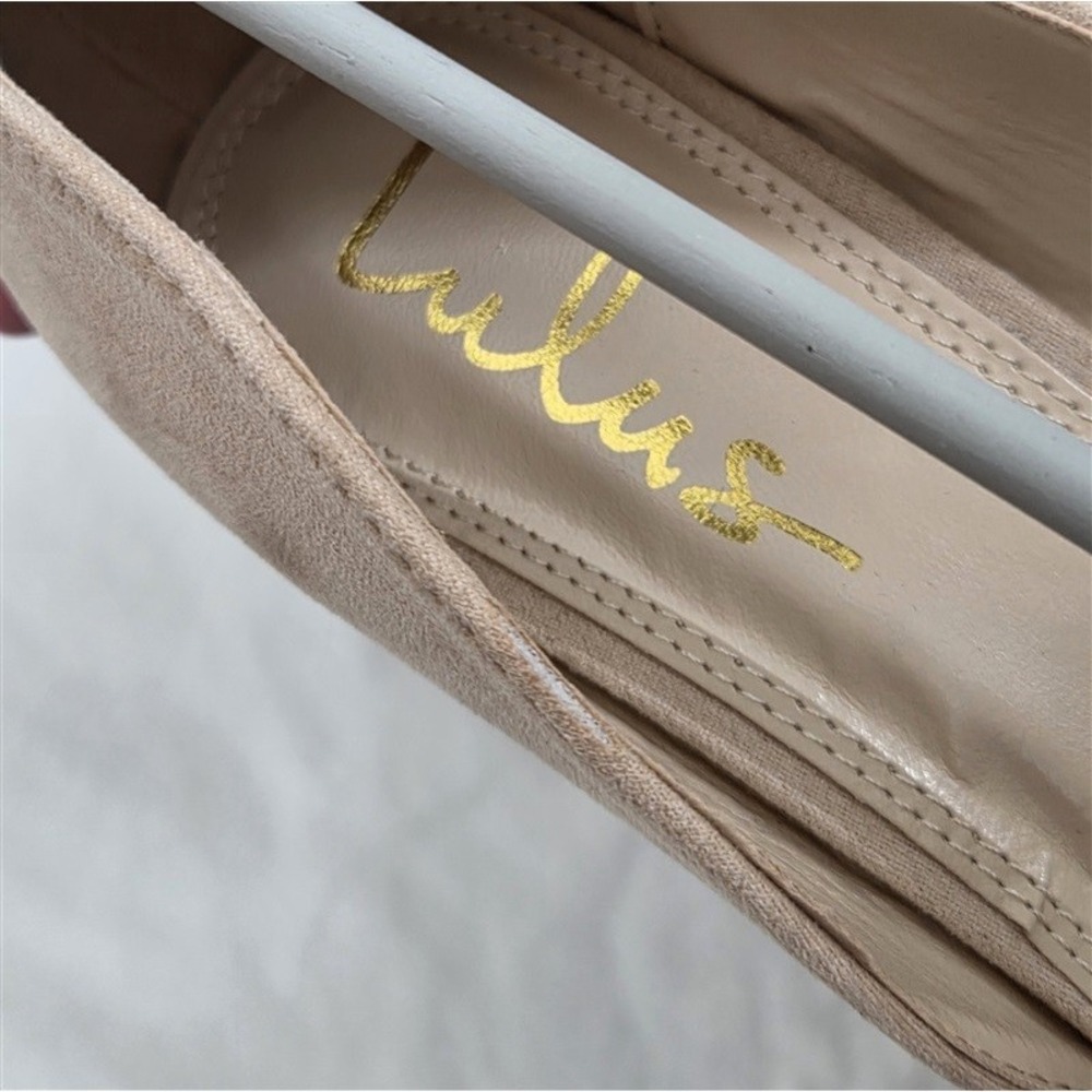 NWT Lulus Stormi D'Orsay 8 Nude Cut Out Pumps Faux Suede 130067 - Picture 4 of 9